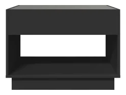 Mesa De Centro*vidaxl Mesa de centro luzes LED Infinity 70x50x50 cm Preto