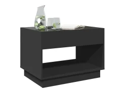 Mesa De Centro*vidaxl Mesa de centro luzes LED Infinity 70x50x50 cm Preto