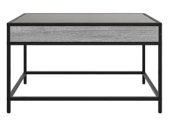 Mesa De Centro*vidaxl Mesa de centro luzes LED Infinity 70x50x41 cm sonoma Cinzento