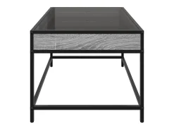 Mesa De Centro*vidaxl Mesa de centro luzes LED Infinity 70x50x41 cm sonoma Cinzento