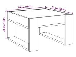 Mesa De Centro|vidaxl Mesa de centro luzes LED Infinity 50x53x30 cm Branco