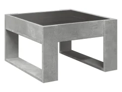 vidaxl Mesa de centro luzes LED Infinity 50x53x30 cm cimento^ Mesa De Centro