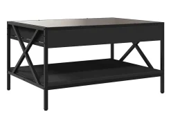 Mesa De Centro|vidaxl Mesa de centro luzes LED Infinity 70x50x38 cm Preto