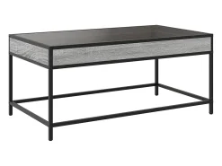 Mesa De Centro|vidaxl Mesa de centro luzes LED Infinity 90x50x41 cm sonoma Cinzento