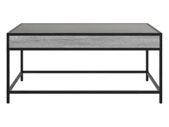 Mesa De Centro|vidaxl Mesa de centro luzes LED Infinity 90x50x41 cm sonoma Cinzento