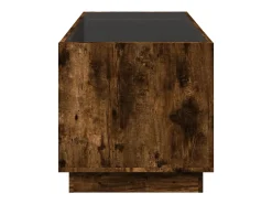 Mesa De Centro*vidaxl Mesa de centro luzes LED Infinity 70x50x50 cm carvalho fumado Natural claro