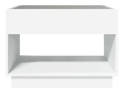 Mesa De Centro|vidaxl Mesa de centro luzes LED Infinity 70x50x50 cm Branco