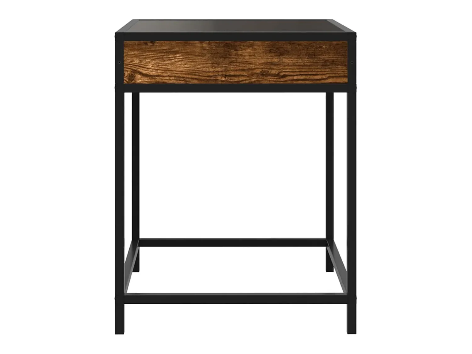 Mesa De Centro|vidaxl Mesa de centro luzes LED Infinity 40x40x51 cm carvalho fumado Natural claro