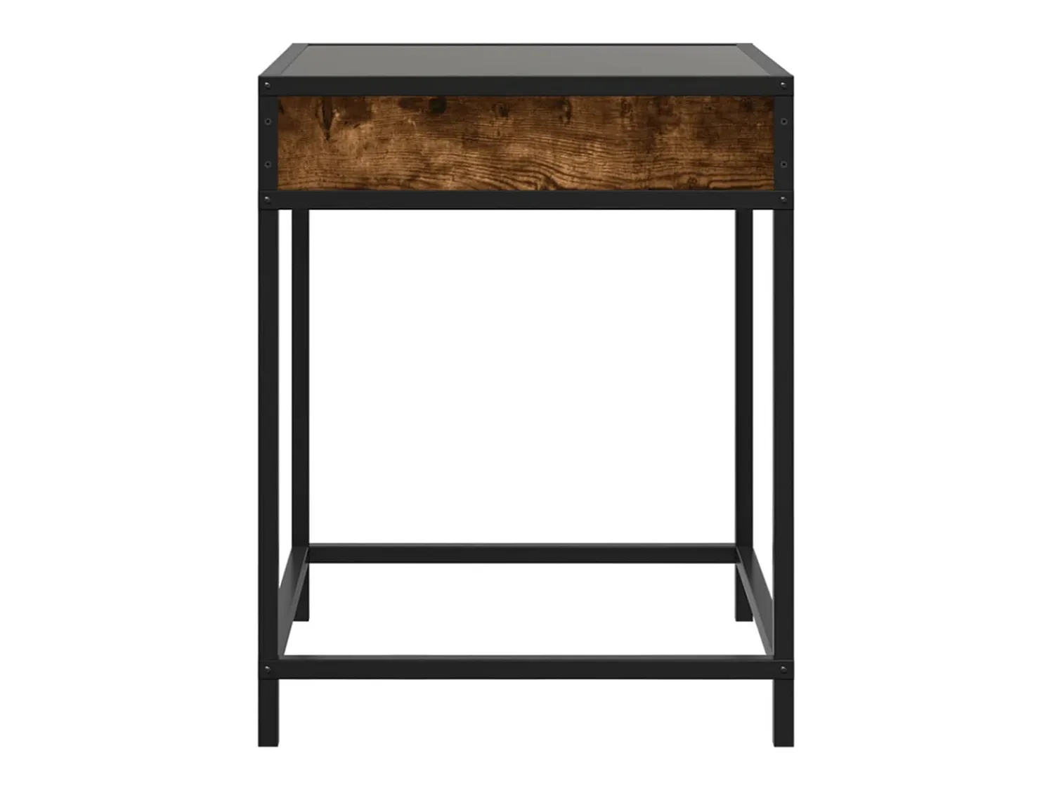 Mesa De Centro|vidaxl Mesa de centro luzes LED Infinity 40x40x51 cm carvalho fumado Natural claro