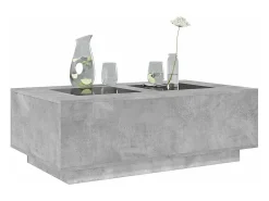 Mesa De Centro*vidaxl Mesa de centro luzes LED Infinity 116x69x40 cm cimento Cinzento