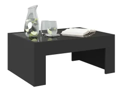 Mesa De Centro|vidaxl Mesa de centro luzes LED Infinity 70x50x30 cm Preto