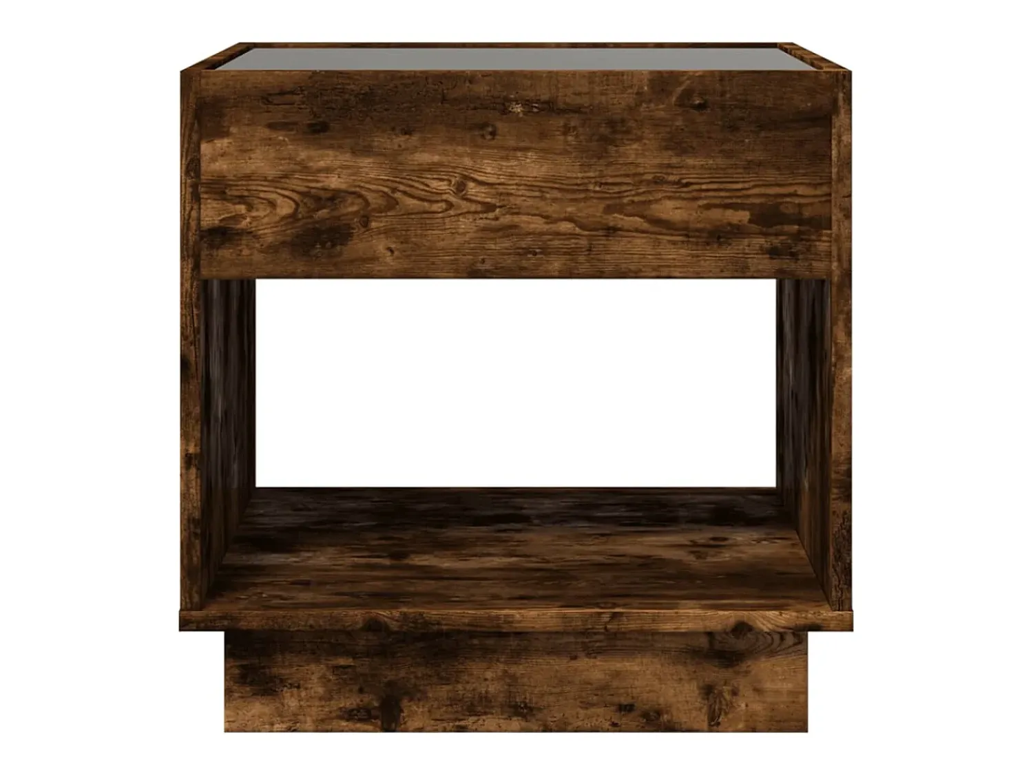 Mesa De Centro|vidaxl Mesa de centro luzes LED Infinity 50x50x50 cm carvalho fumado Natural claro