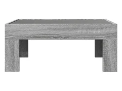 Mesa De Centro*vidaxl Mesa de centro luzes LED Infinity 70x50x30 cm sonoma Cinzento