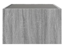 Mesa De Centro*vidaxl Mesa de centro luzes LED Infinity 70x50x30 cm sonoma Cinzento