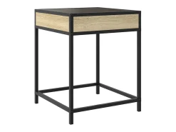 Mesa De Centro*vidaxl Mesa de centro luzes LED Infinity 40x40x51 cm carvalho sonoma Natural claro