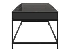 Mesa De Centro*vidaxl Mesa de centro luzes LED Infinity 90x50x41 cm Preto