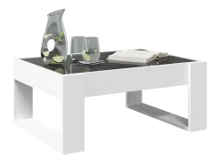 Mesa De Centro|vidaxl Mesa de centro luzes LED Infinity 70x53x30 cm Branco