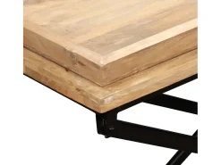 Mesa De Centro|vidaxl Mesa de centro madeira de mangueira maciça 110x55x42 cm Natural claro