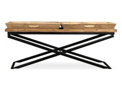 Mesa De Centro| Mesa de centro madeira de mangueira maciça 110x55x42 cm PT420519 Castanho