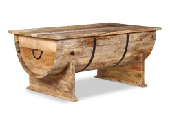 Outlet Mesa de centro madeira de mangueira maciça 88x50x40 cm PT364959 Castanho