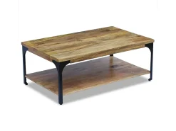 Mesa De Centro| Mesa de centro, madeira de mangueira 100x60x38 cm PT111678 Castanho