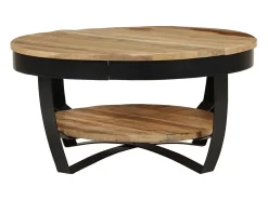 Mesa De Centro* Mesa de centro madeira de mangueira maciça áspera 65x32 cm PT311285 Castanho
