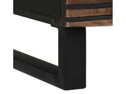 vidaxl Mesa de centro Marrom e Preto 80 x 50 x 40 cm Castanho