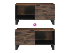Mesa De Centro|vidaxl Mesa de centro Marrom e Preto 80 x 50 x 40 cm Castanho