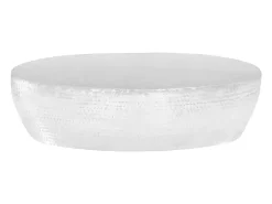 Mesa De Centro|vidaxl Mesa de centro martelada 100x50x28 cm Prateado