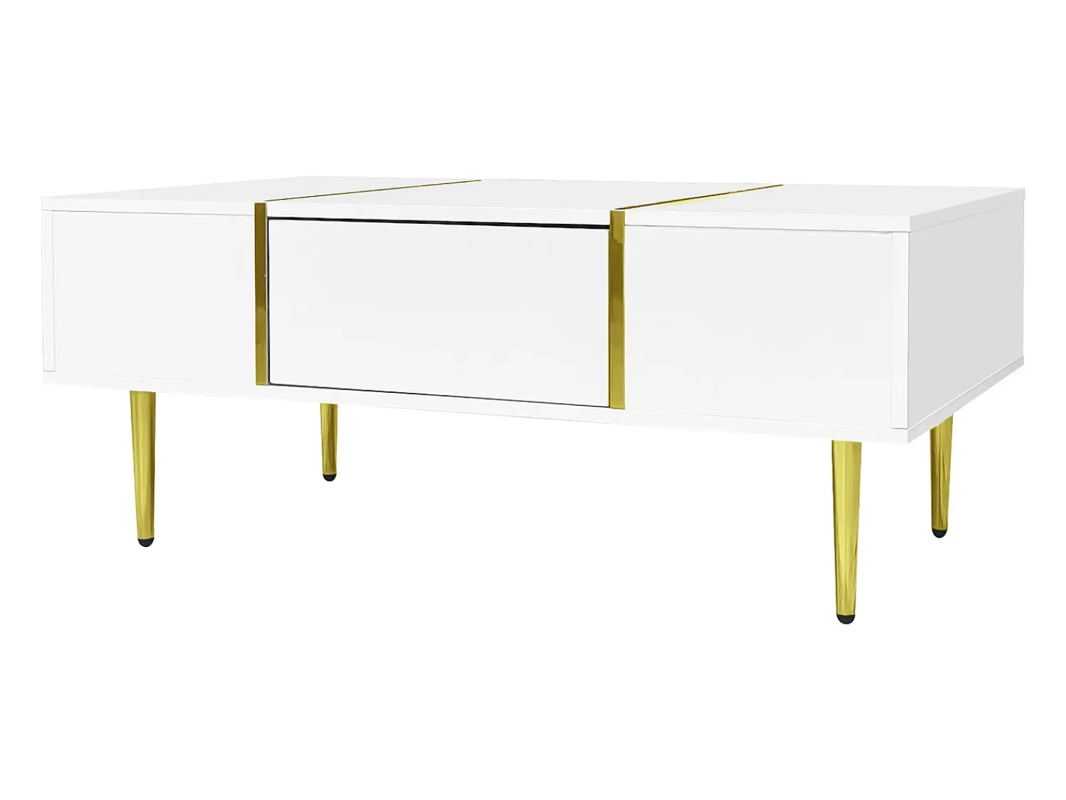 ModernLuxe Mesa de centro moderna - 2 gavetas - MDF -^ Mesa De Centro