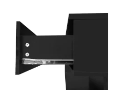 Mesa de centro moderna com LED, estrutura em vidro e madeira, com gaveta grande, para sala de estar, 105 x 55 x 32,5 cm^ Mesa De Centro