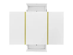 Mesa De Centro| Mesa de centro moderna e elegante, laqueada em , com 2 gavetas, ideal para uma sala de estar contemporânea. Branco