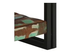 Clearance vidaxl Mesa de centro 50x50x38 cm madeira maciça recuperada Multicor