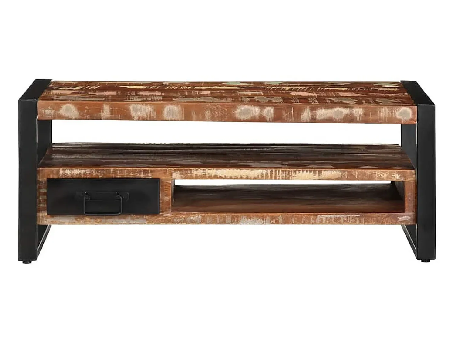 Mesa De Centro*vidaxl Mesa de centro 90x50x36 cm madeira maciça recuperada Multicor