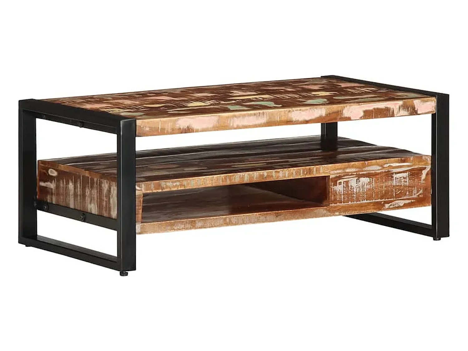 Mesa De Centro*vidaxl Mesa de centro 90x50x36 cm madeira maciça recuperada Multicor