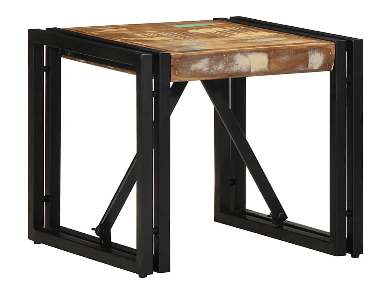 Mesa De Centro|vidaxl Mesa de centro 40x40x35 cm madeira maciça recuperada Multicor