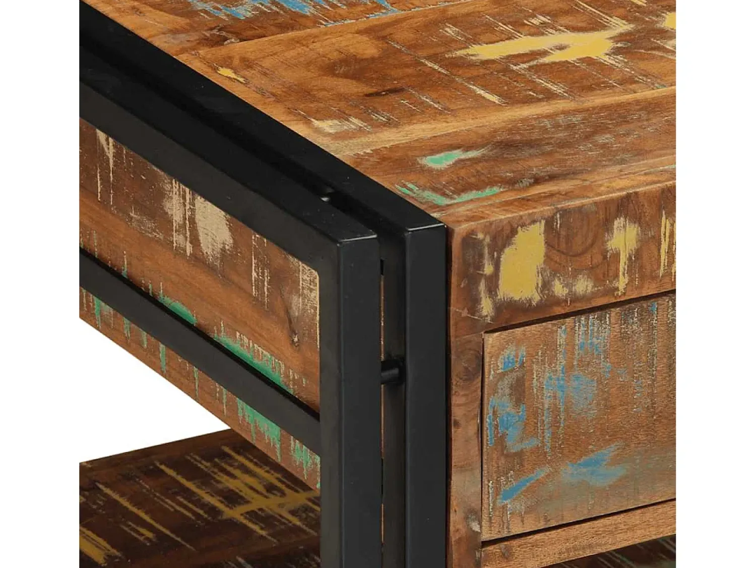Mesa De Centro*vidaxl Mesa de centro 90x50x38 cm madeira maciça recuperada Multicor