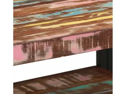 vidaxl Mesa de centro 70x50x38 cm madeira maciça recuperada Multicor