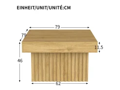 Mesa De Centro*Hauss Spole Mesa de centro natural, aglomerado e MDF, 79x79x46cm Natural claro