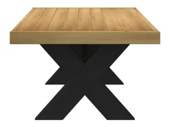 Mesa De Centro|vidaxl Mesa de centro NOAIN pernas em forma de X 120x60x40 cm Natural claro