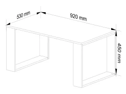 Mesa De Centro*Akord Mesa de Centro NOX Carvalho Craft/Preto Preto / Natural escuro