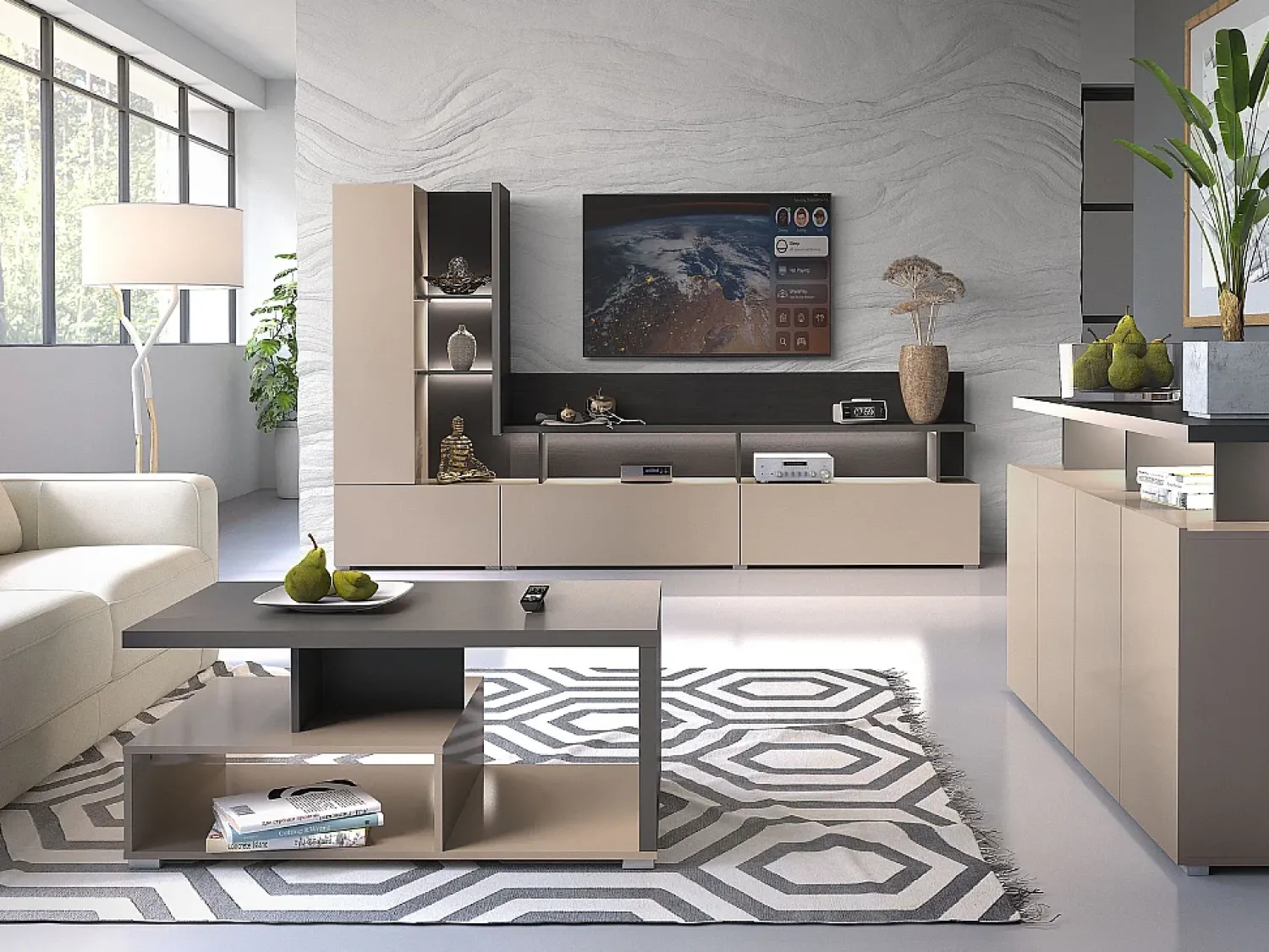 Mesa De Centro*Petits-Meubles Mesa de centro Opio e antracite 45cm Taupe
