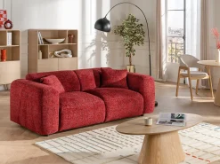 Outlet Vente-unique Mesa de centro oval em MDF de cor natural clara - ANTELADA Natural claro