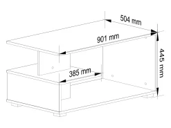 Mesa De Centro|Akord Mesa de Centro PIN Carvalho com Acabamento Fosco - 90 x 45 x 51 cm Natural escuro