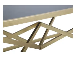 Mesa De Centro| MESA DE CENTRO PIRÂMIDE CM 110X60X45 Dourado