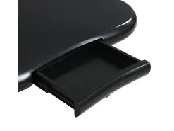 Mesa De Centro* Mesa de centro preta - Mesa de apoio com iluminação LED e 1 gaveta - para sala de estar Preto