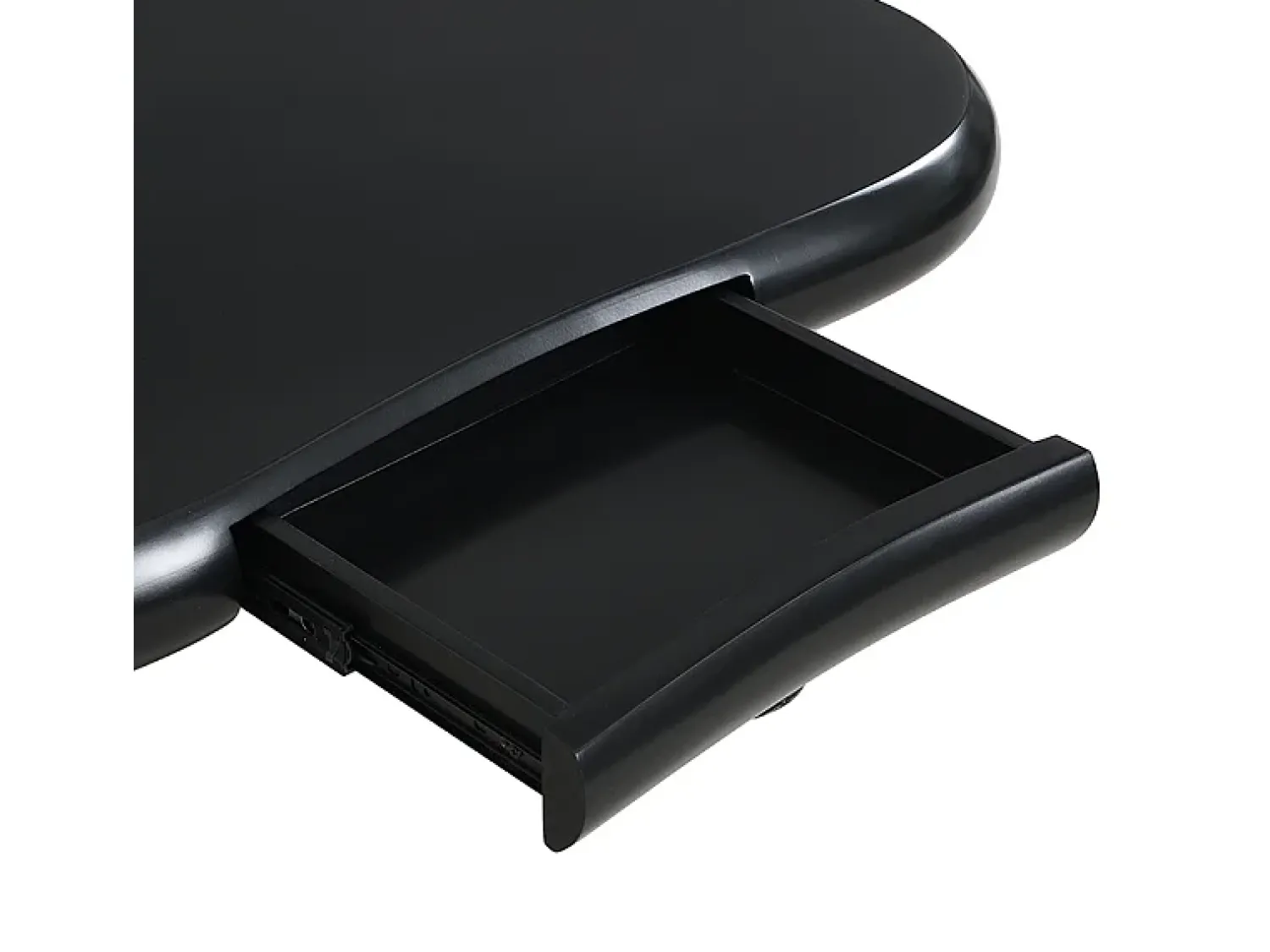 Mesa De Centro* Mesa de centro preta - Mesa de apoio com iluminação LED e 1 gaveta - para sala de estar Preto