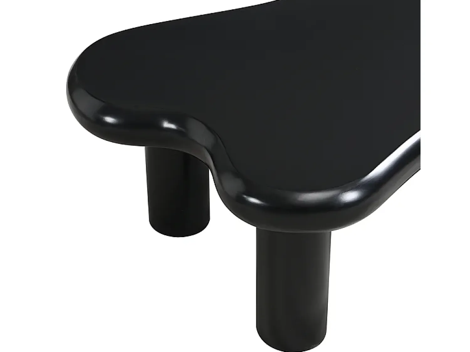 Mesa De Centro* Mesa de centro preta - Mesa de apoio com iluminação LED e 1 gaveta - para sala de estar Preto