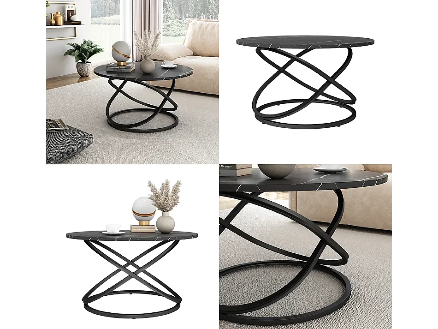 Mesa De Centro*Vicco Mesa de centro 79.5x62x46 calgary Preto