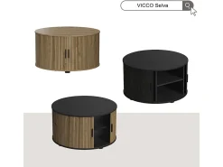Mesa De Centro*Vicco Mesa de centro 80x80x45 selva Preto